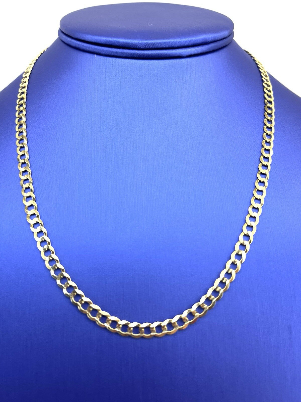 14k Yellow gold 18 inch solid flat Cuban necklace 4.6 mm 11.2 g brand new0