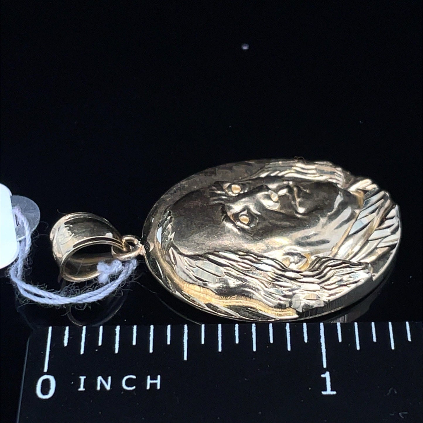 10k Yellow Gold Benjamin Franklin Round Pendant 2.95g3