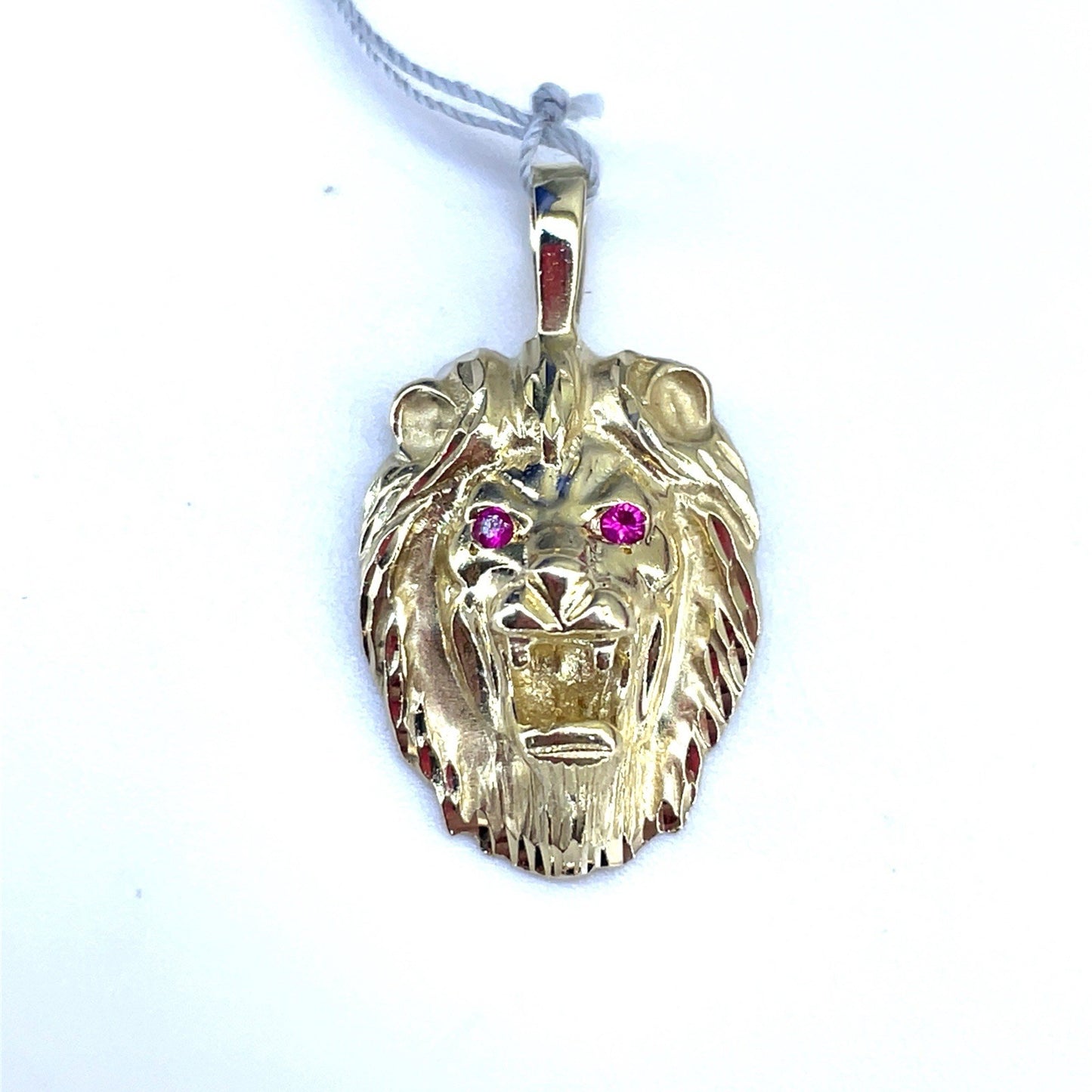 14K Yellow Gold Lion Face Pendant 4.30g 0