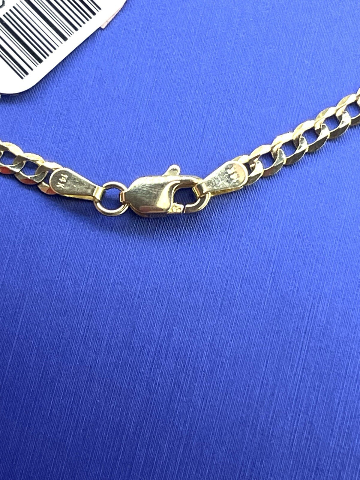 14K yellow gold 16” solid flat Cuban necklace 3.1 mm 4.9 g3