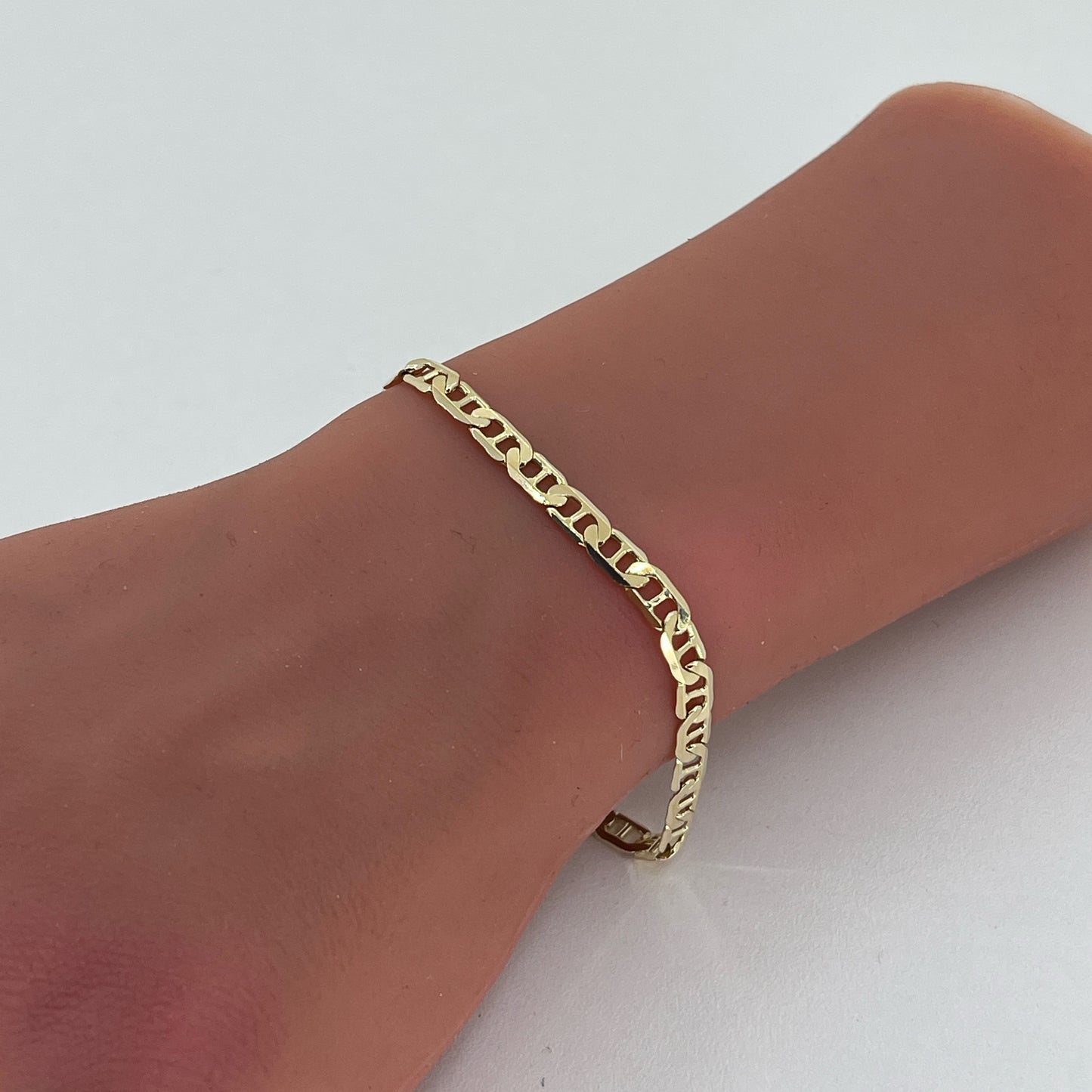 10K Yellow Gold Men's Mariner Bracelet | 8 inches, 4.9mm