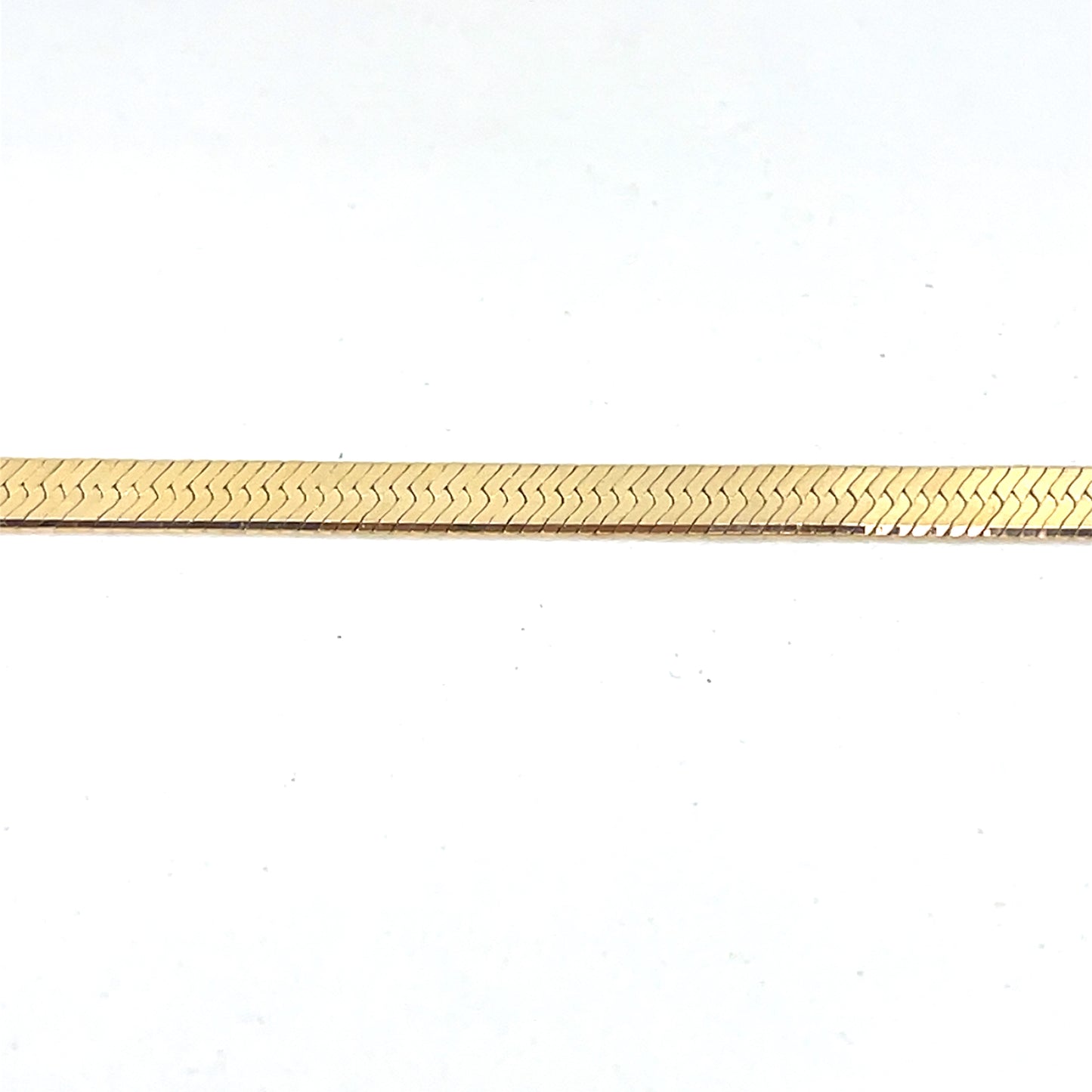 14K Yellow Gold Herringbone Bracelet | 3.8mm, 7.25", 4.10g