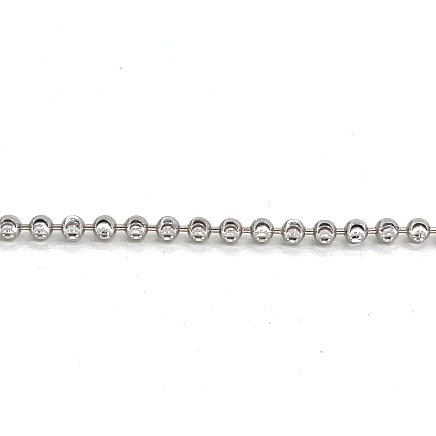 14K White Gold Bracelet | Moon Beads, 7 Inches