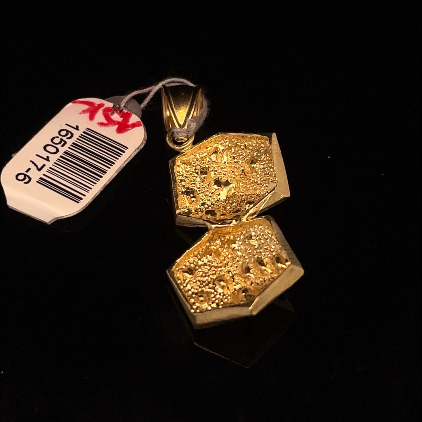 10k Yellow Gold 2 Dice Pendant 4.16g2