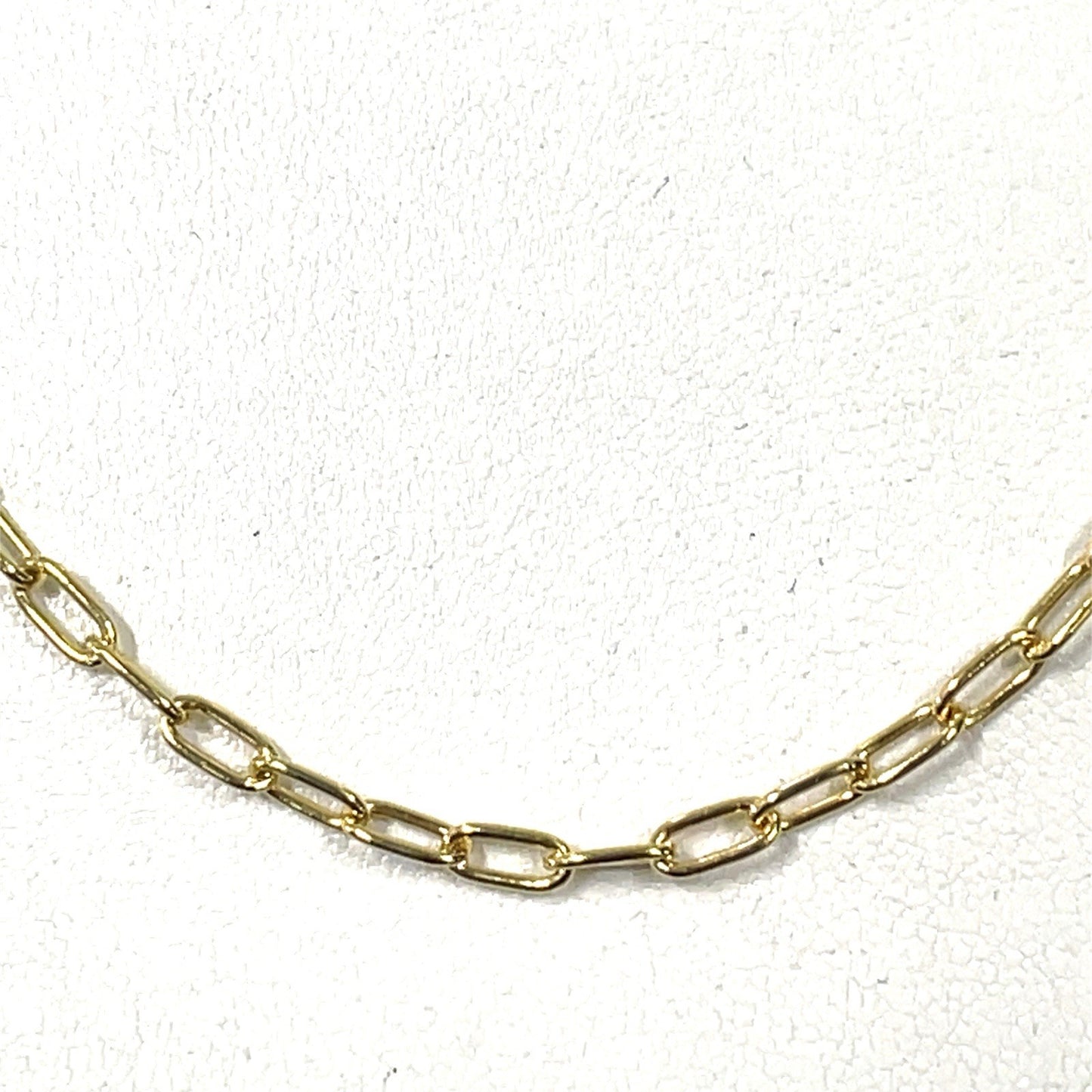 14k Yellow Gold Women’s 18” Tight Link Paper Clip Necklace 8.00g 0