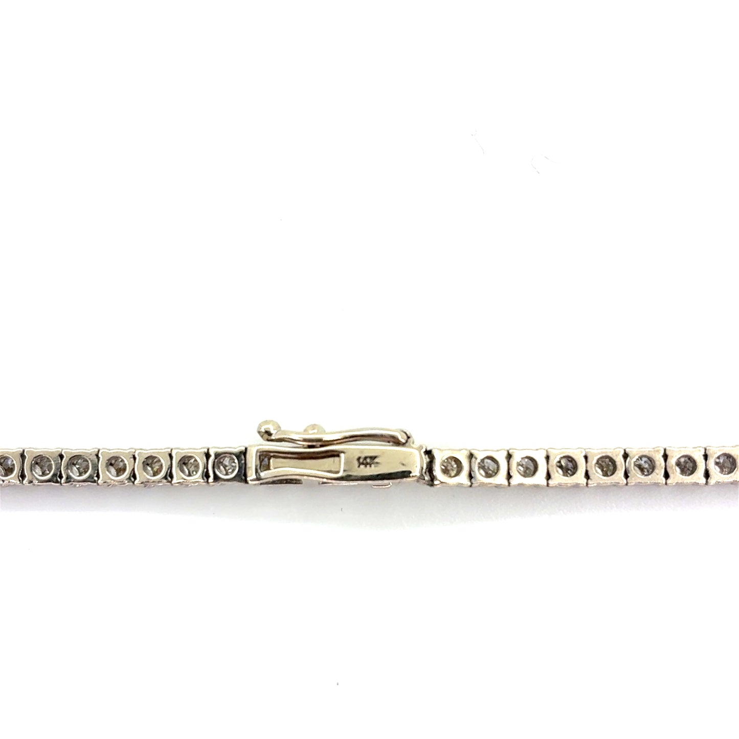 14K White Gold Natural Diamond Tennis Necklace | Round 9.40 TCW, H-I I1-I2, 22 Inches