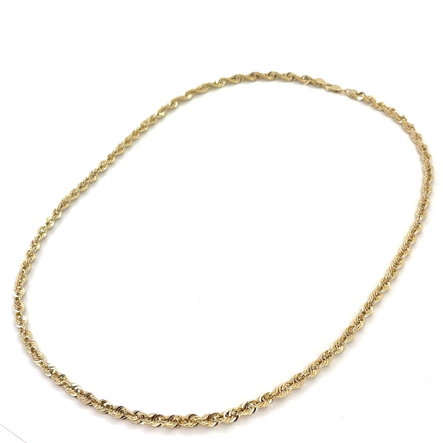 10K Gold Hollow Rope Necklace | 24 Inches, 5.2mm