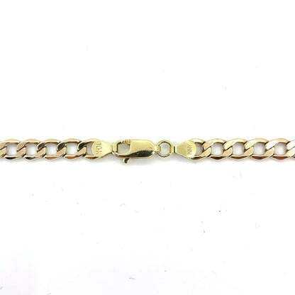 10K Yellow Gold Hollow Cuban Necklace | 20 Inches, 5.1mm, 7.3 grams