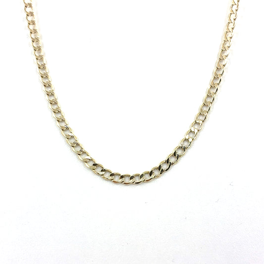 10K Yellow Gold Hollow Cuban Necklace | 20 Inches, 5.1mm, 7.3 grams