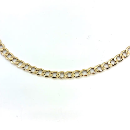 10K Yellow Gold Hollow Cuban Necklace | 20 Inches, 5.1mm, 7.3 grams