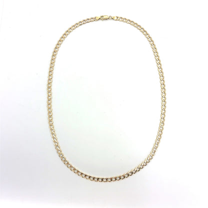 10K Yellow Gold Hollow Cuban Necklace | 20 Inches, 5.1mm, 7.3 grams