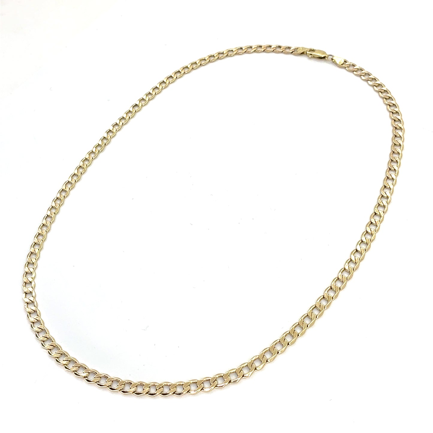 10K Yellow Gold Hollow Cuban Necklace | 20 Inches, 5.1mm, 7.3 grams