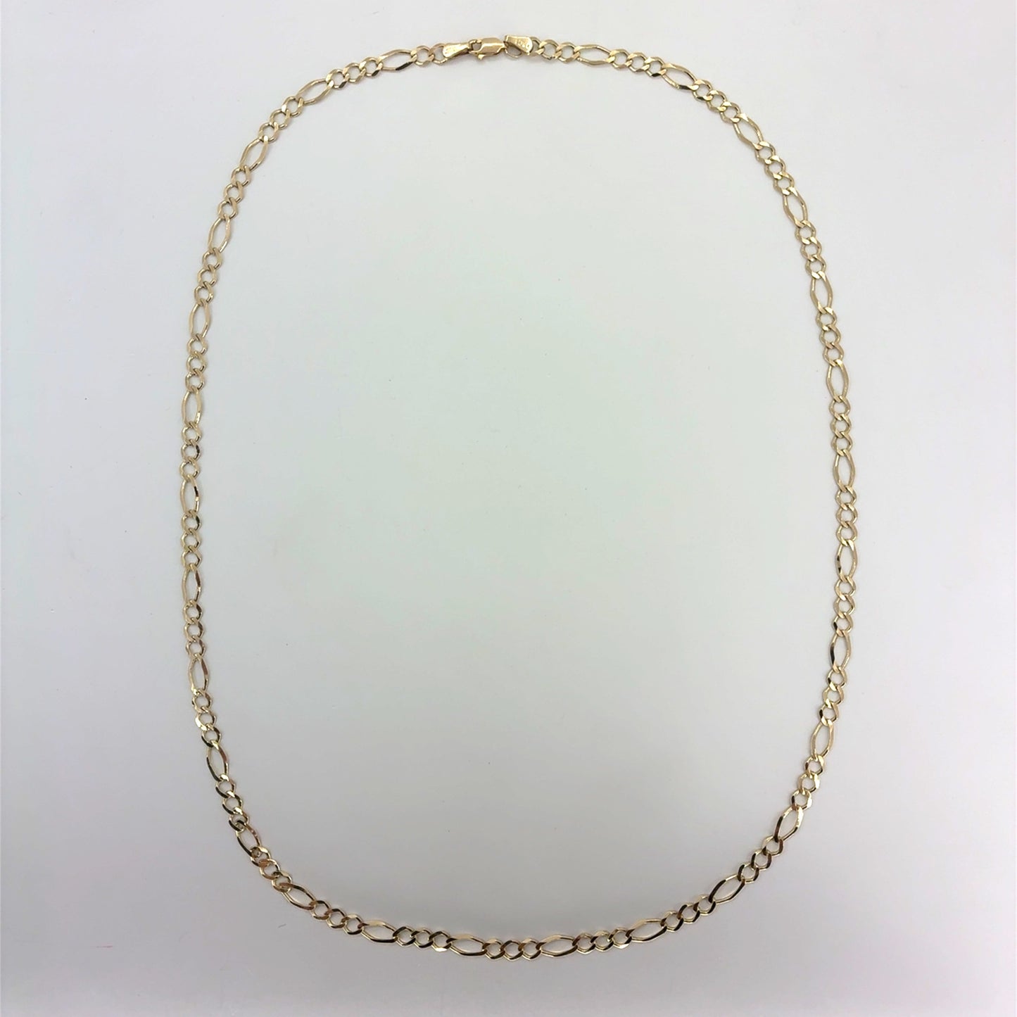 10K Yellow Gold Solid Classic Figaro Necklace | 26 Inches, 5.2mm, 11.70 grams