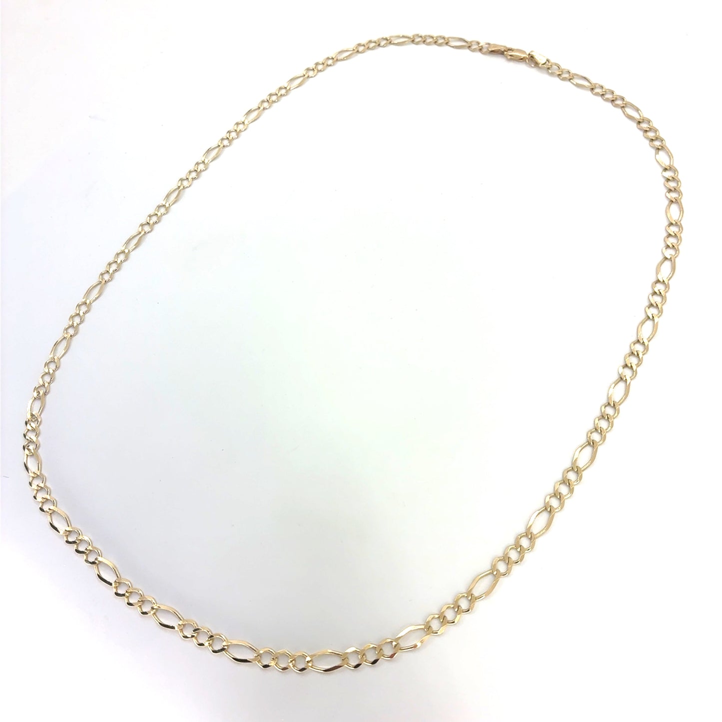10K Yellow Gold Solid Classic Figaro Necklace | 26 Inches, 5.2mm, 11.70 grams