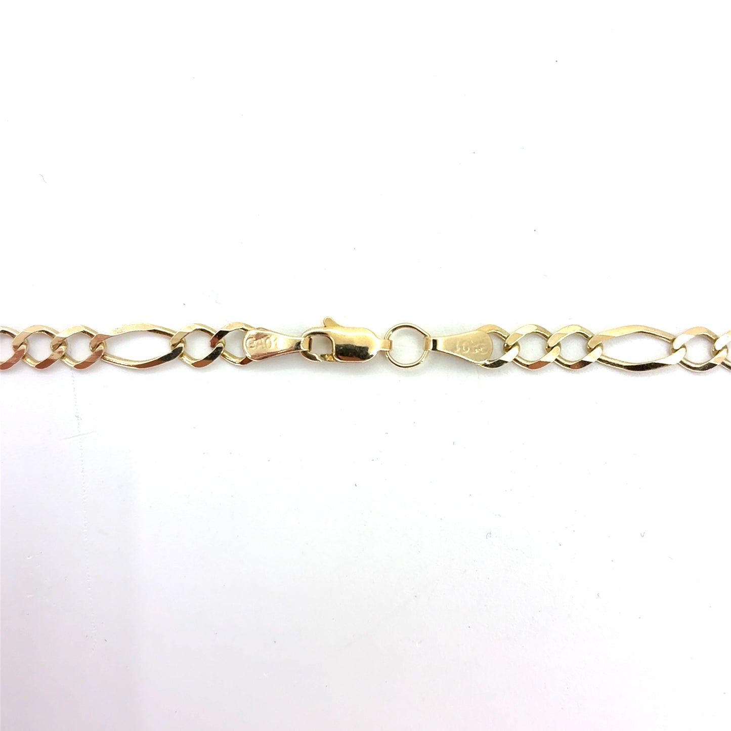 10K Yellow Gold Solid Classic Figaro Necklace | 26 Inches, 5.2mm, 11.70 grams