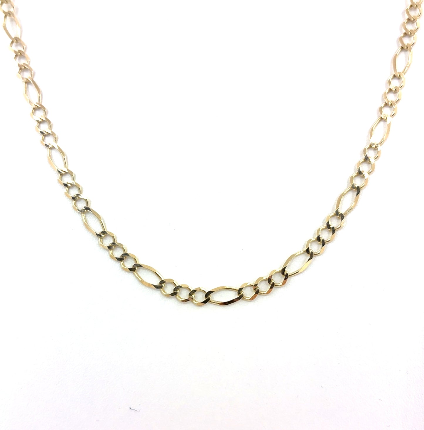 10K Yellow Gold Solid Classic Figaro Necklace | 26 Inches, 5.2mm, 11.70 grams