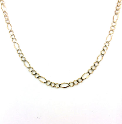 10K Yellow Gold Solid Classic Figaro Necklace | 26 Inches, 5.2mm, 11.70 grams