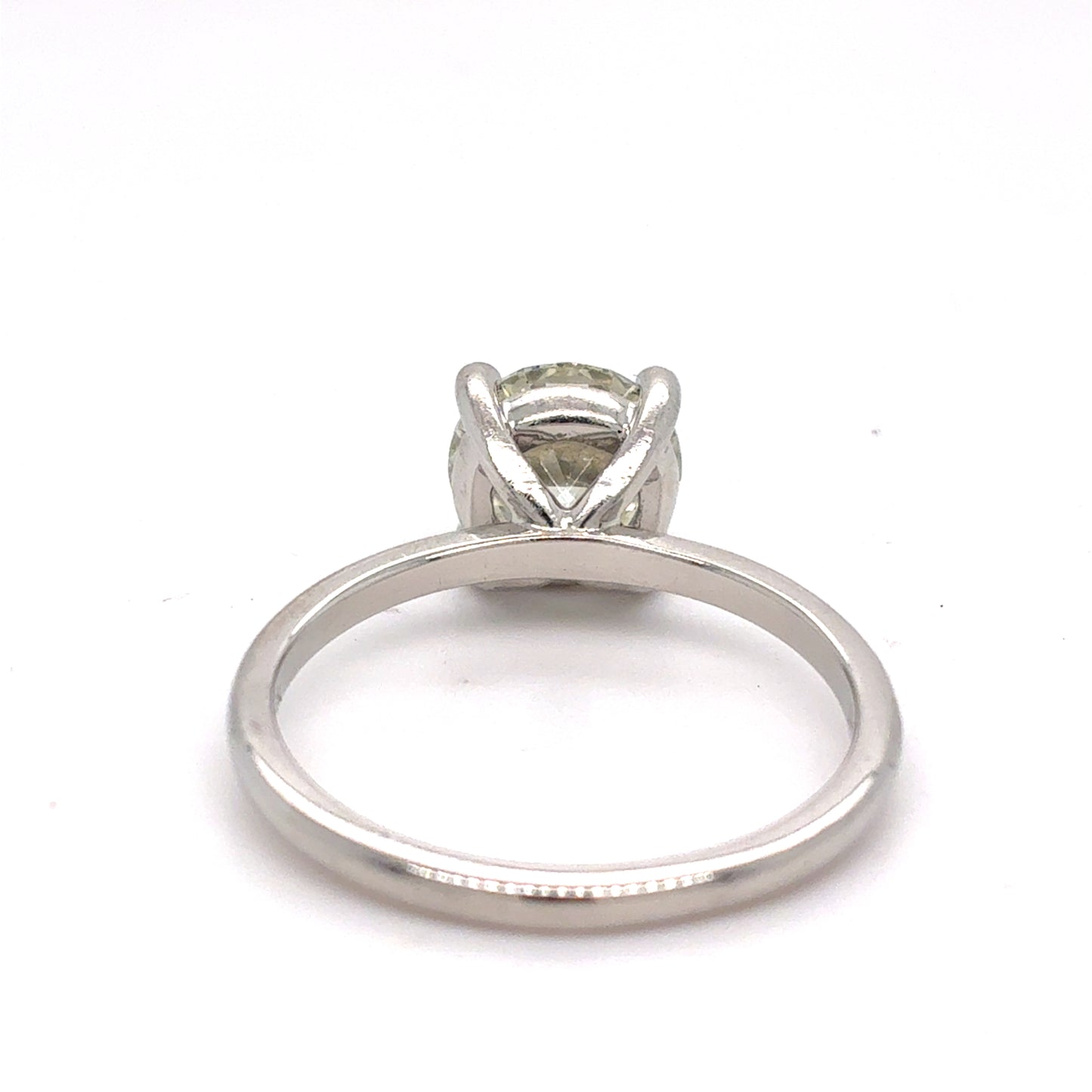 Platinum Natural Diamond Solitaire Ring | Round 1.90 CTW, J VS1, Size 6.5