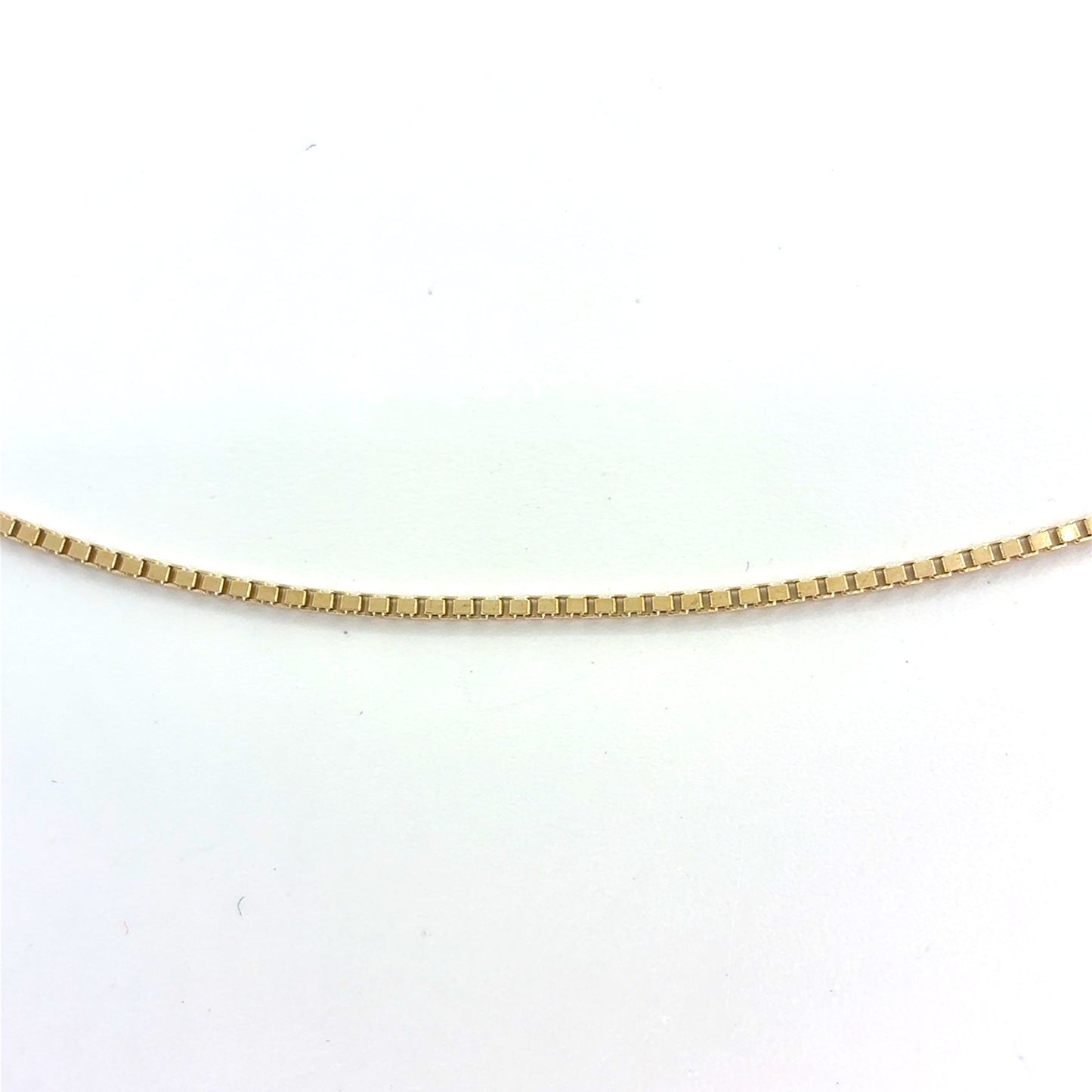 14K Yellow Gold Box Chain Necklace | 20 Inches, 1.1mm, 4.50 grams