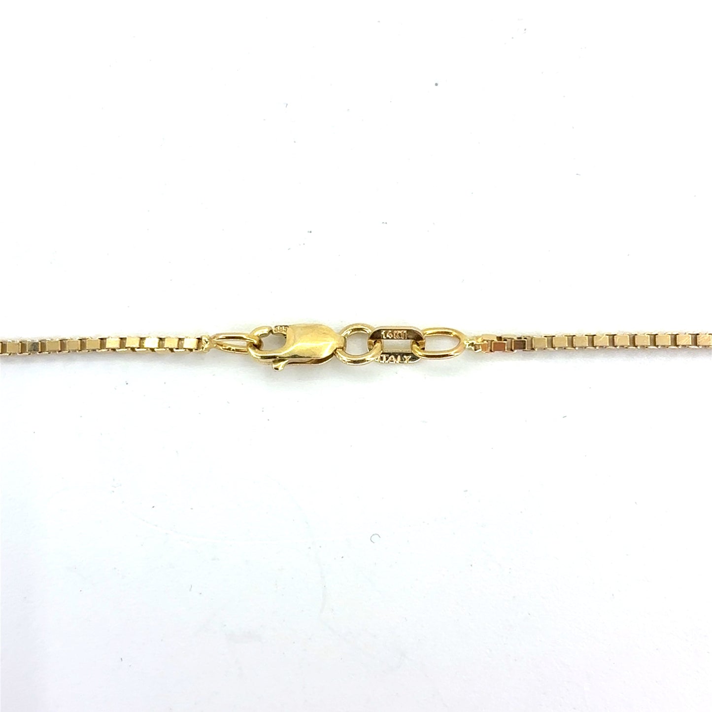 14K Yellow Gold Box Chain Necklace | 20 Inches, 1.1mm, 4.50 grams