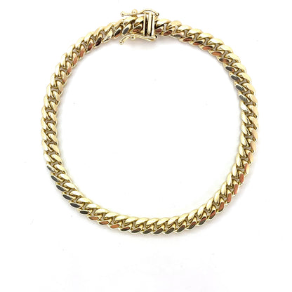 14K Yellow Gold Solid Miami Cuban Bracelet | 7.5 Inches, 8mm, 15.90 grams