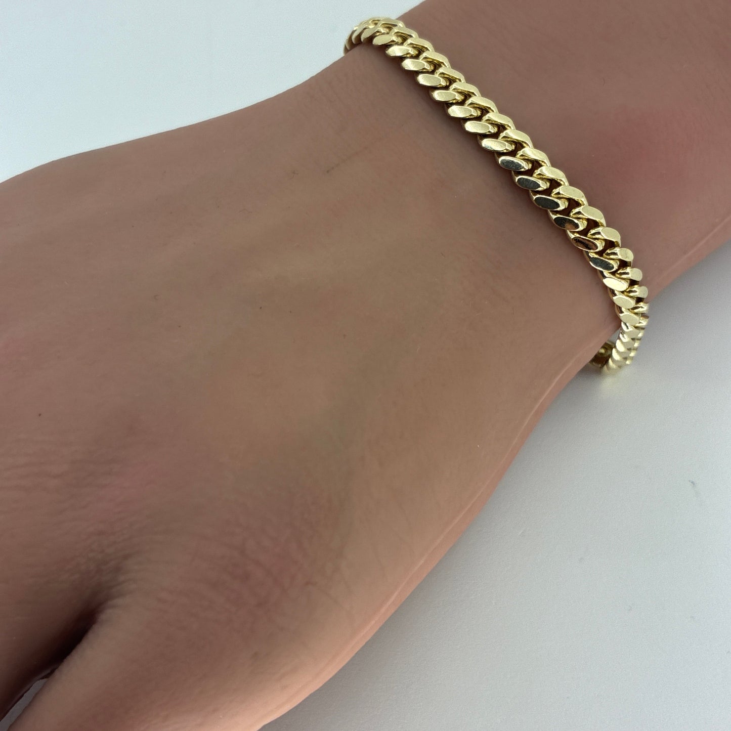 14K Yellow Gold Solid Miami Cuban Bracelet | 7.5 Inches, 8mm, 15.90 grams