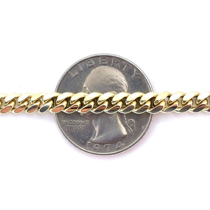 14K Yellow Gold Solid Miami Cuban Bracelet | 7.5 Inches, 8mm, 15.90 grams