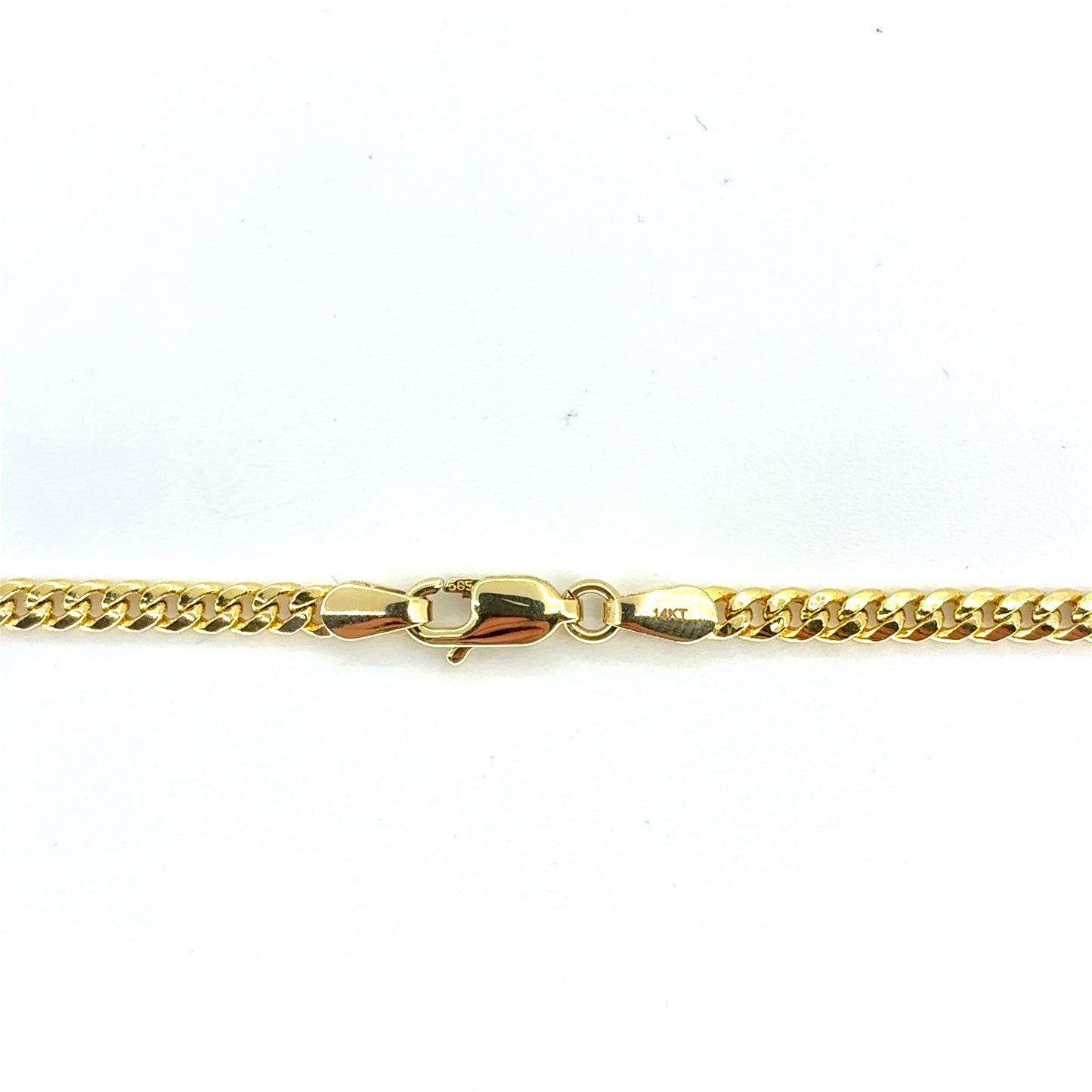 14K Yellow Gold Hollow Miami Cuban Necklace | 20 Inches, 3mm, 5.45 grams