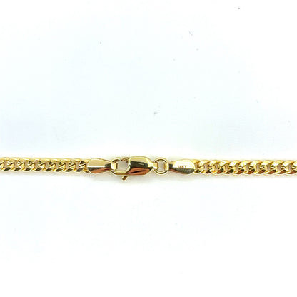 14K Yellow Gold Hollow Miami Cuban Necklace | 20 Inches, 3mm, 5.45 grams