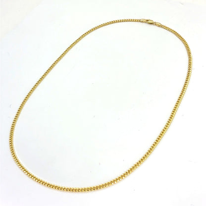 14K Yellow Gold Hollow Miami Cuban Necklace | 20 Inches, 3mm, 5.45 grams