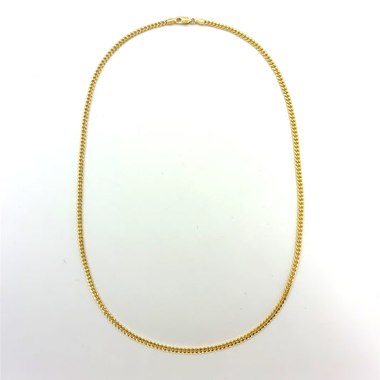 14K Yellow Gold Hollow Miami Cuban Necklace | 20 Inches, 3mm, 5.45 grams