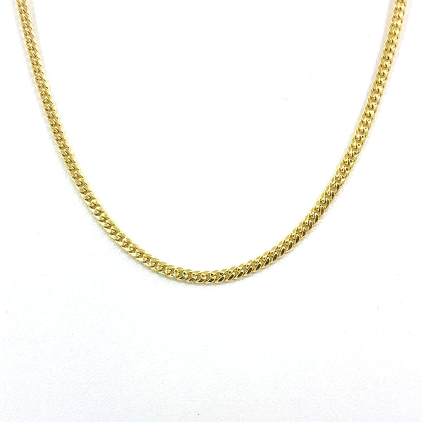 14K Yellow Gold Hollow Miami Cuban Necklace | 20 Inches, 3mm, 5.45 grams
