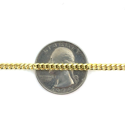 14K Yellow Gold Hollow Miami Cuban Necklace | 20 Inches, 3mm, 5.45 grams