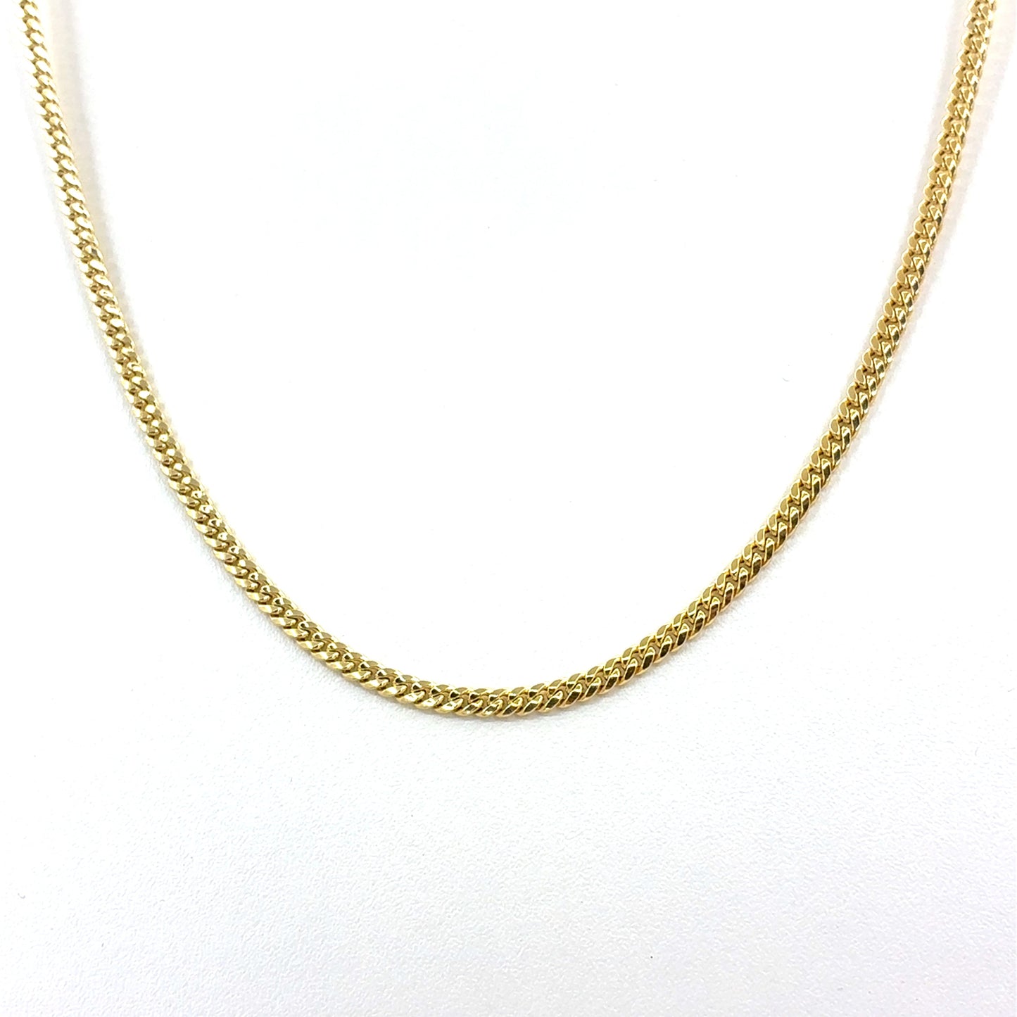 14K Yellow Gold Hollow Miami Cuban Necklace | 22 Inches, 3.7mm, 9.10 grams