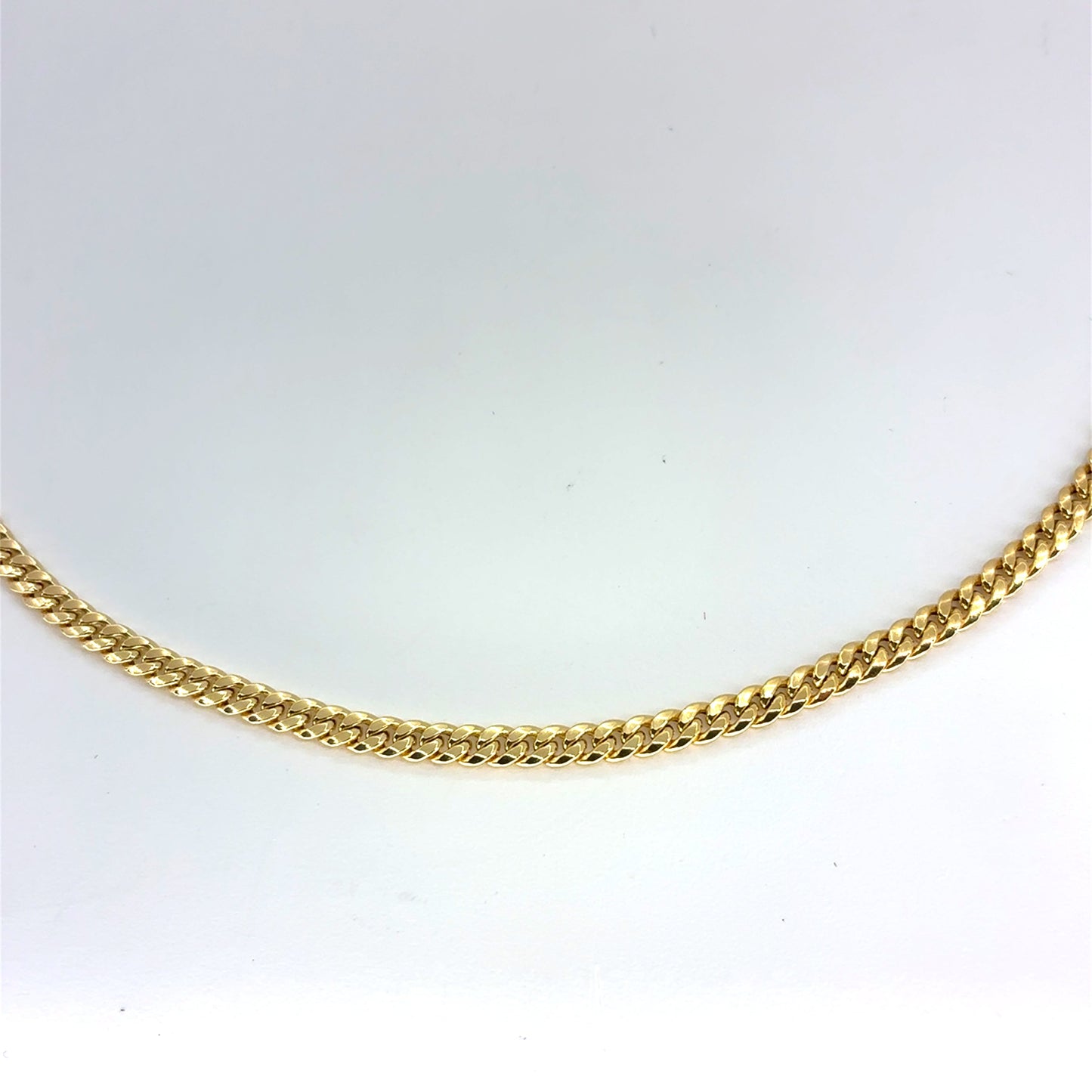 14K Yellow Gold Hollow Miami Cuban Necklace | 22 Inches, 3.7mm, 9.10 grams