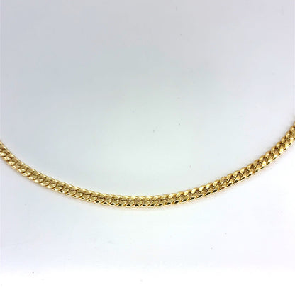 14K Yellow Gold Hollow Miami Cuban Necklace | 22 Inches, 3.7mm, 9.10 grams