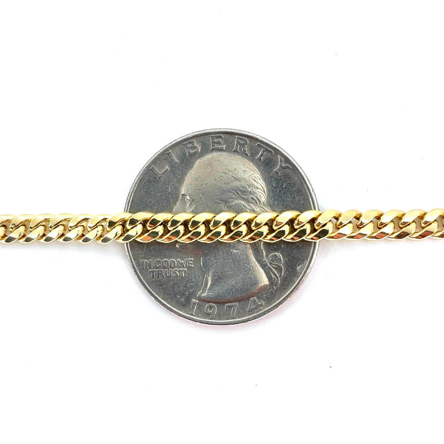14K Yellow Gold Hollow Miami Cuban Necklace | 22 Inches, 3.7mm, 9.10 grams