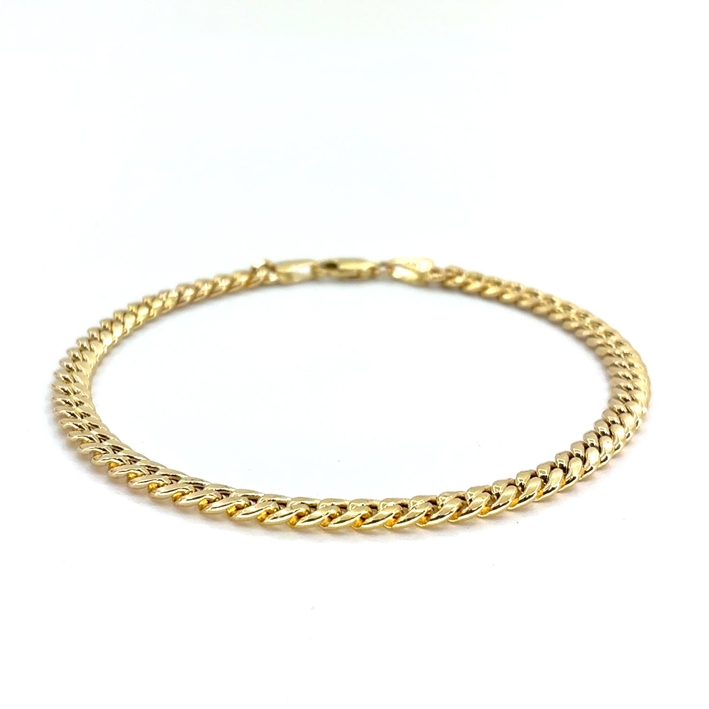 14K Yellow Gold Hollow Miami Cuban Bracelet | 8 Inches, 4.6mm, 5.10 grams