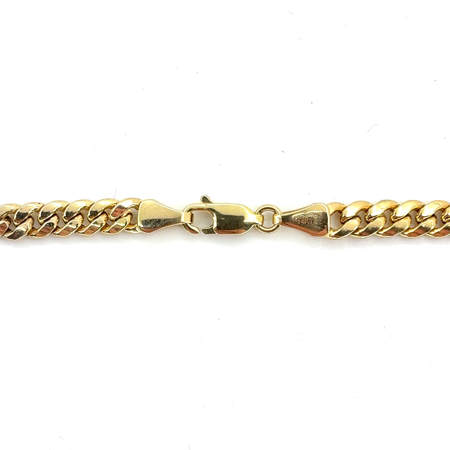 14K Yellow Gold Hollow Miami Cuban Bracelet | 8 Inches, 4.6mm, 5.10 grams