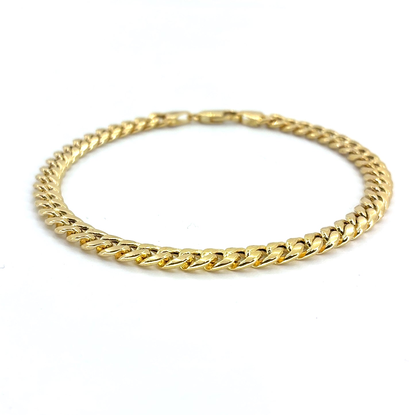 14K Yellow Gold Hollow Miami Cuban Bracelet | 8 Inches, 5.5mm, 6.6 grams