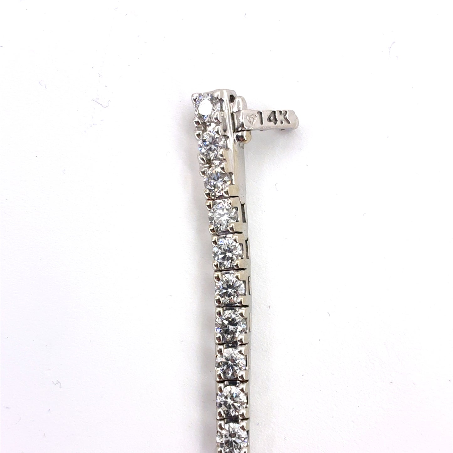 14K White Gold Natural Diamond Tennis Bracelet | Round 4.40 TCW, G-H SI2-I1, 7 Inch