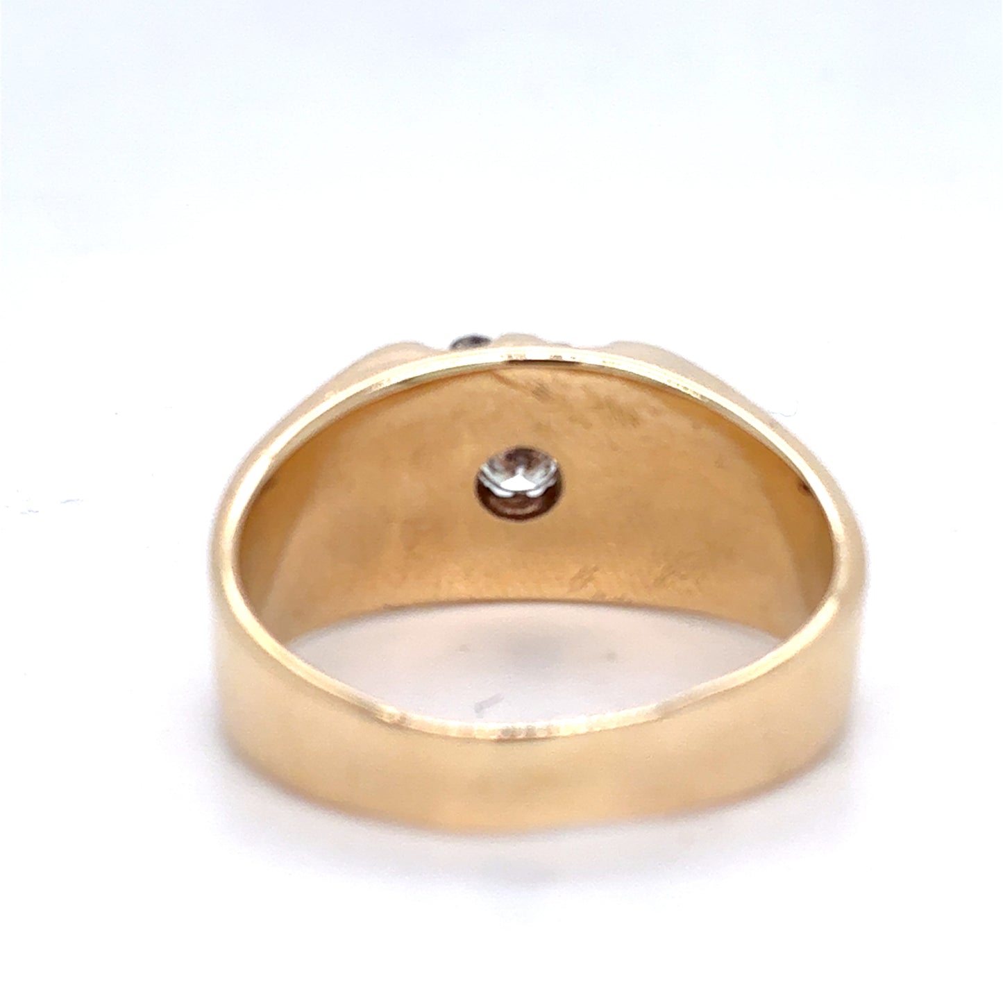 14K Yellow Gold Natural Diamond Cluster Men's Ring | Round 0.90 TCW, H SI2-I1, Size 11