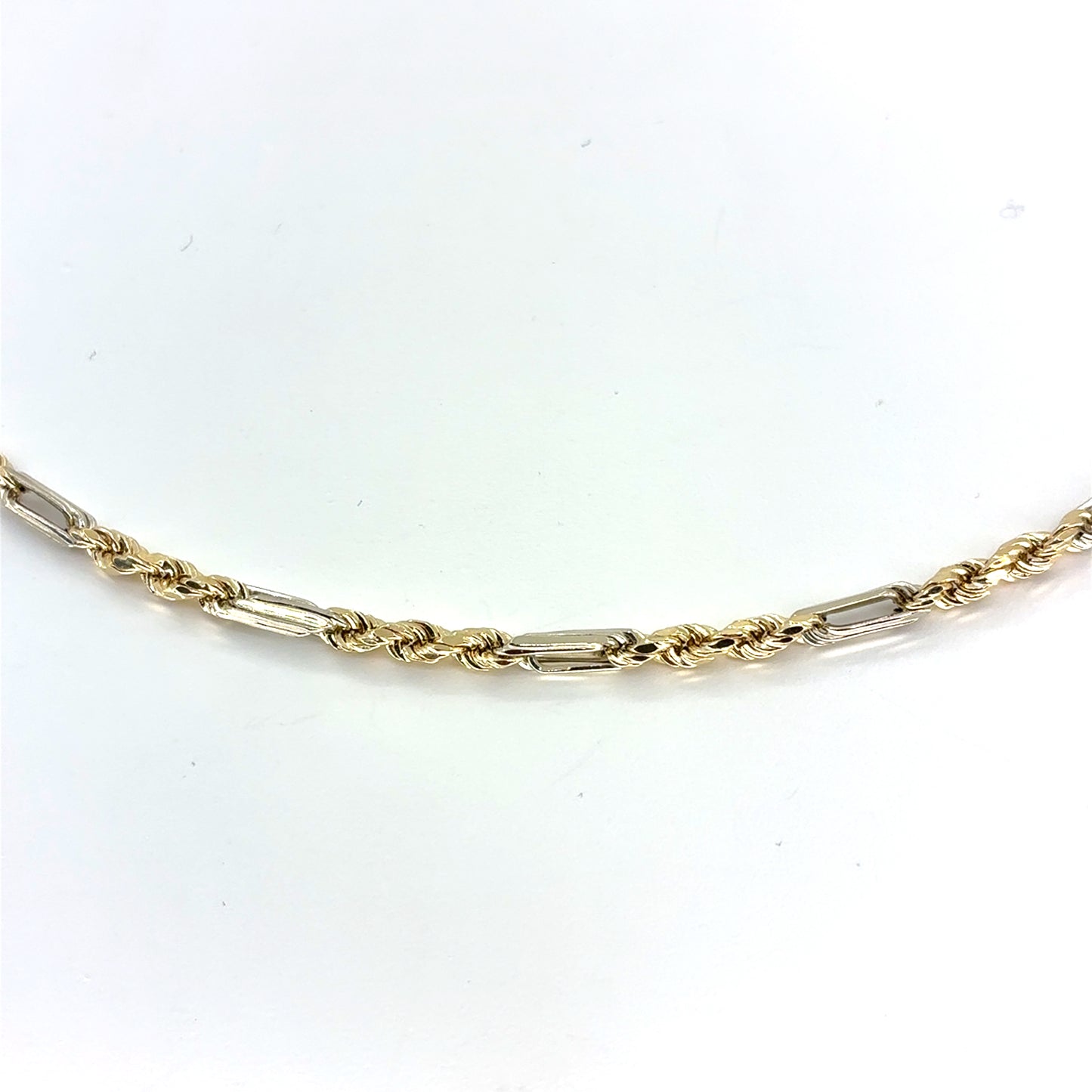 14K Two Tone Gold Solid Milano Necklace | 22 Inches, 3.5mm, 13.7 grams
