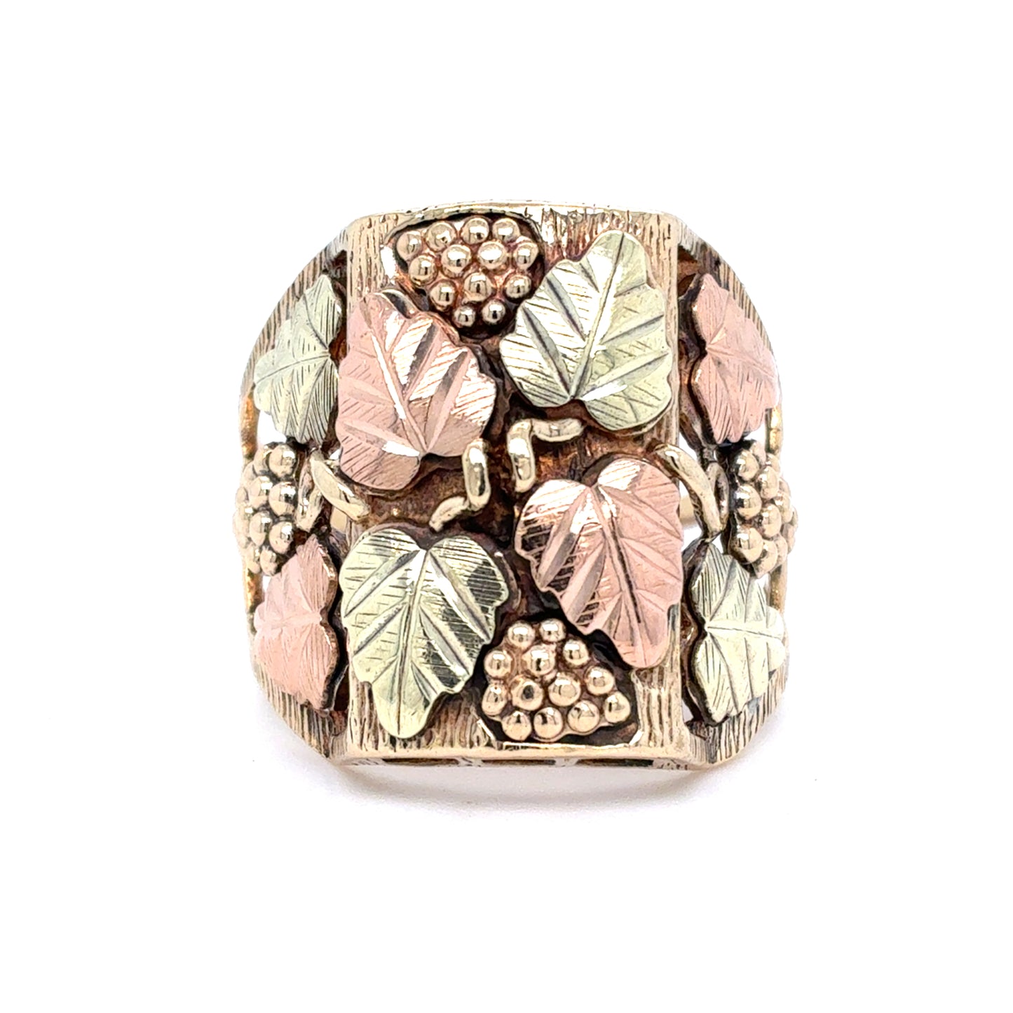 10K Tricolor Gold Black Hills Gold Ring | Size 9.5, 7.3 grams
