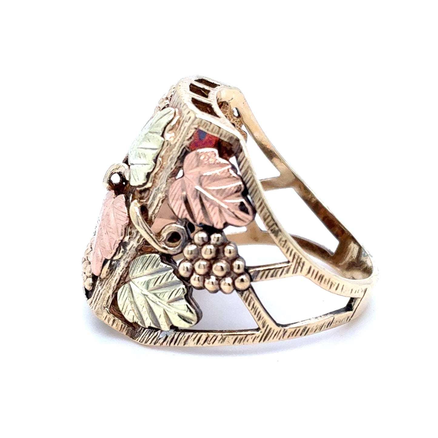 10K Tricolor Gold Black Hills Gold Ring | Size 9.5, 7.3 grams