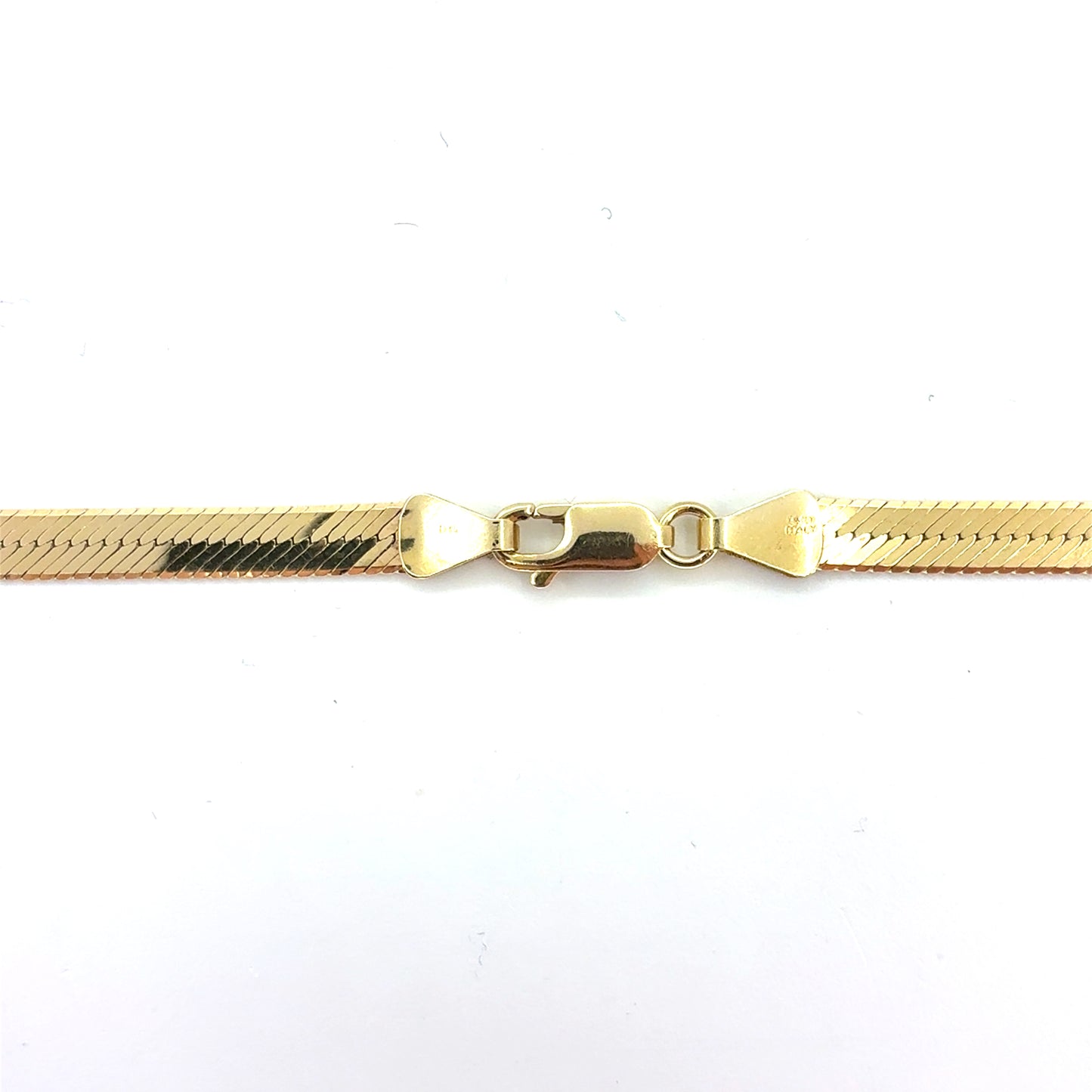 14K Yellow Gold Herringbone Necklace | 18 Inches, 4.5mm, 13.1 grams