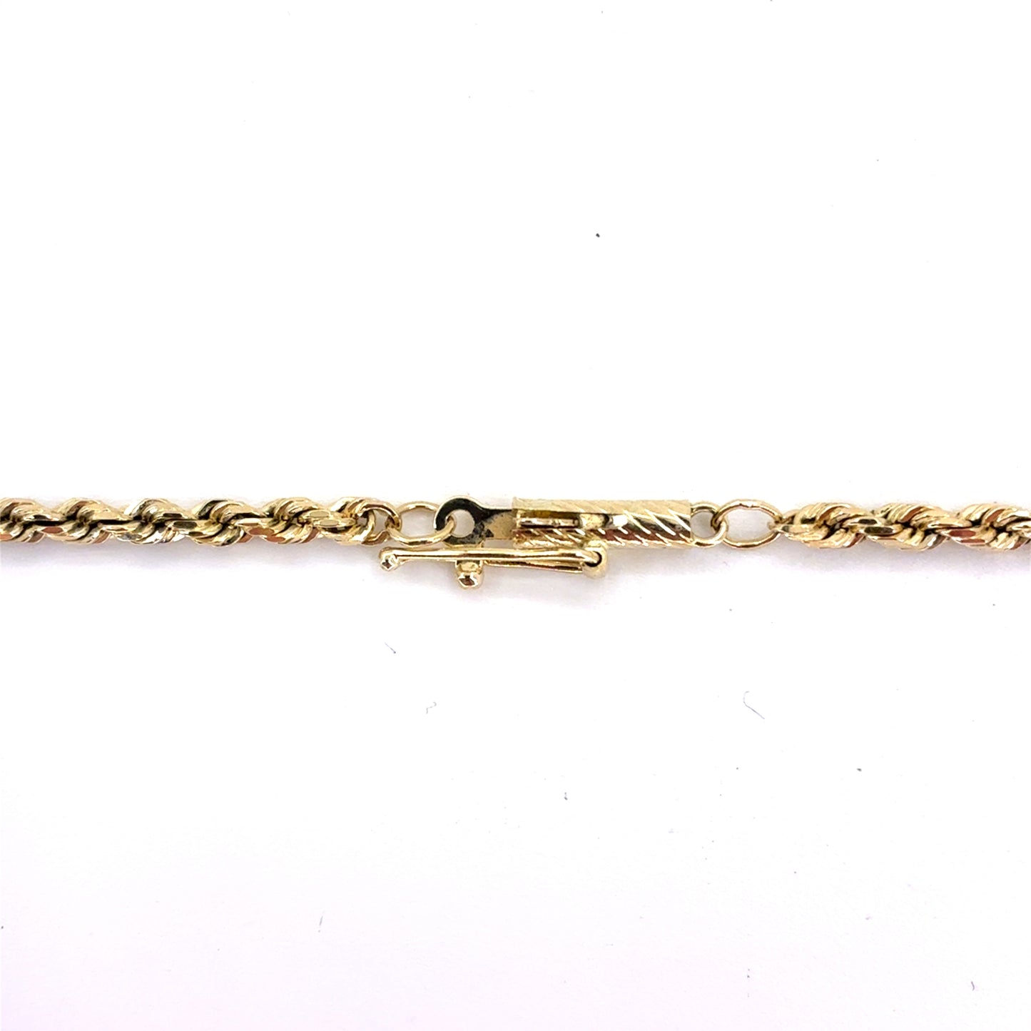 14K Yellow Gold Solid Rope Necklace | 16 Inches, 2.1mm, 7.8 grams