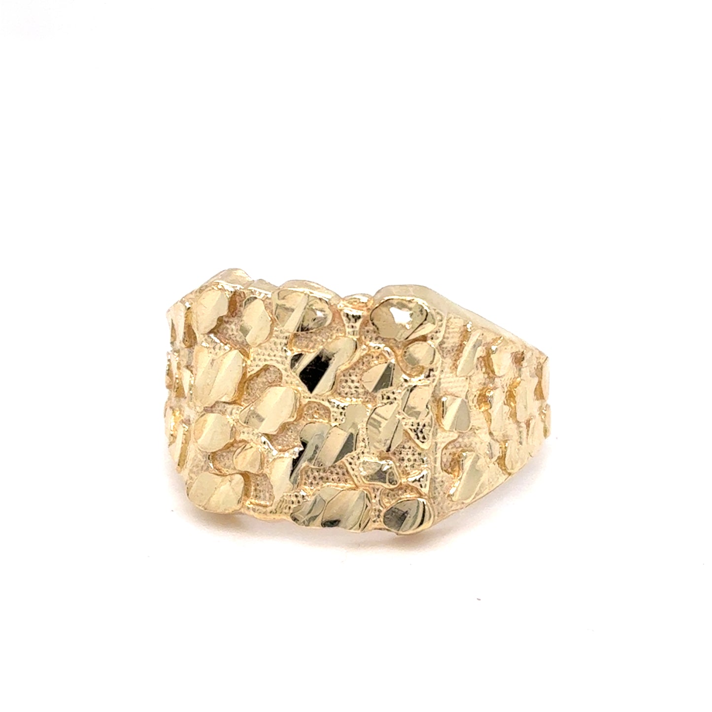 10K Yellow Gold Nugget Style Ring Size 7.5 2.7grams