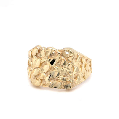10K Yellow Gold Nugget Style Ring Size 7.5 2.7grams