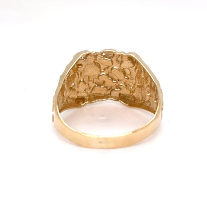 10K Yellow Gold Nugget Style Ring Size 7.5 2.7grams